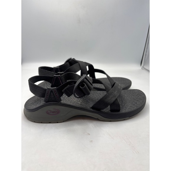 CHACO Classic Black Strap Sandals Women's Size US 9 Black - Picture 2 of 8